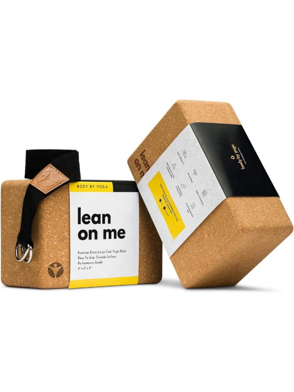 Premium Cork Yoga Blocks 2 Pack - Eco-Friendly, Durable, Non-Slip, Stable